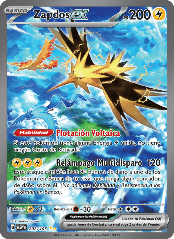 Zapdos ex, card 202 from 151