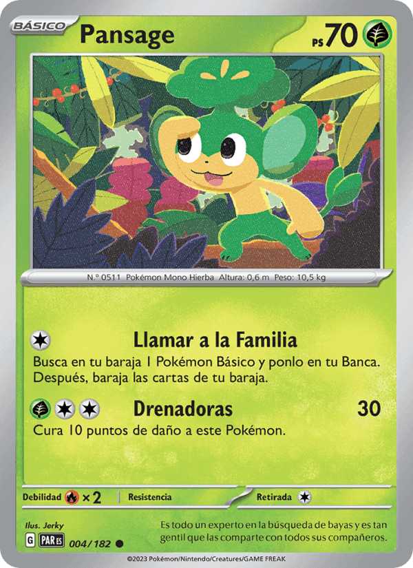 Pansage, carte 004 de Brecha Paradójica