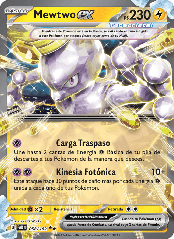 Mewtwo ex, carta 058 de Brecha Paradójica