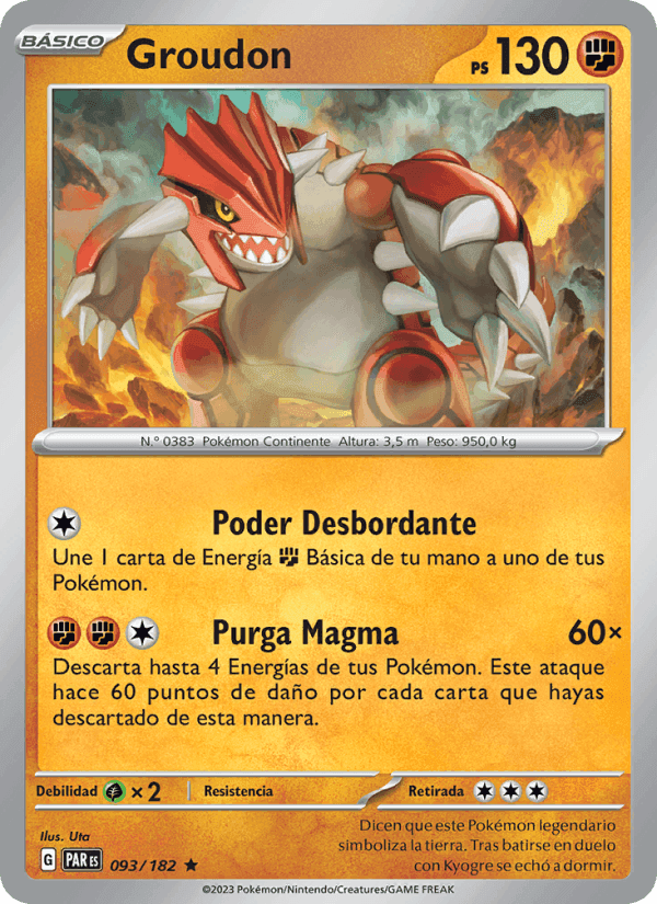 Groudon, card 093 from Brecha Paradójica
