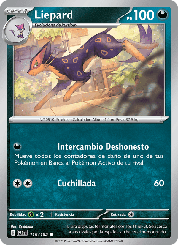 Liepard, card 115 from Brecha Paradójica