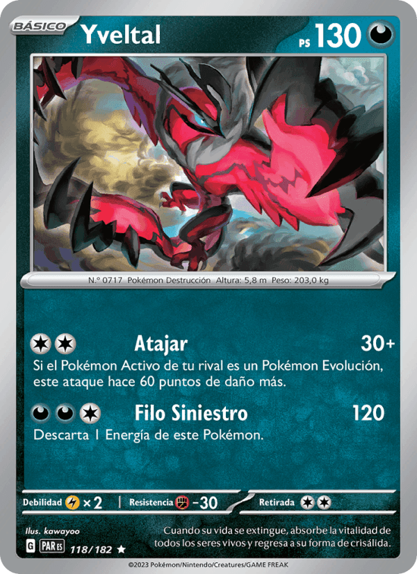 Yveltal, carta 118 de Brecha Paradójica