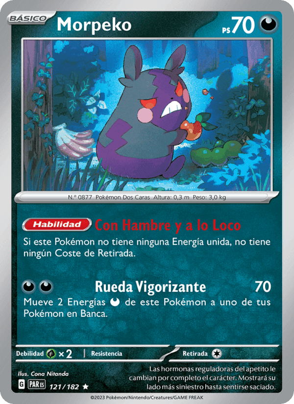Morpeko, carta 121 di Brecha Paradójica