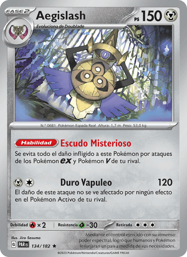 Aegislash, carta 134 de Brecha Paradójica