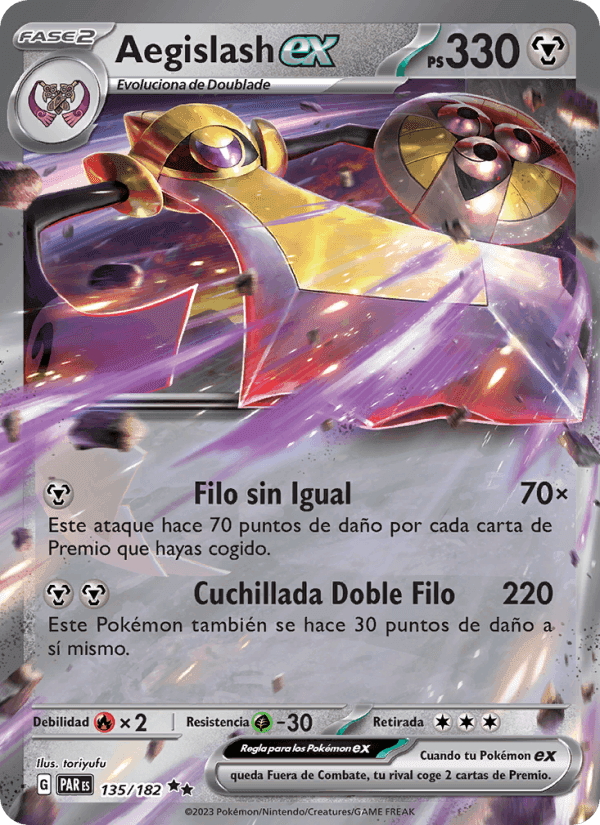 Aegislash ex, card 135 from Brecha Paradójica