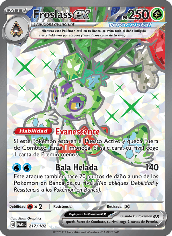 Froslass ex, carta 217 de Brecha Paradójica
