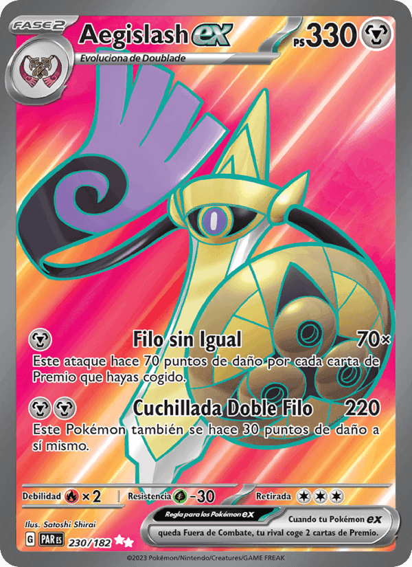 Aegislash ex, carta 230 de Brecha Paradójica