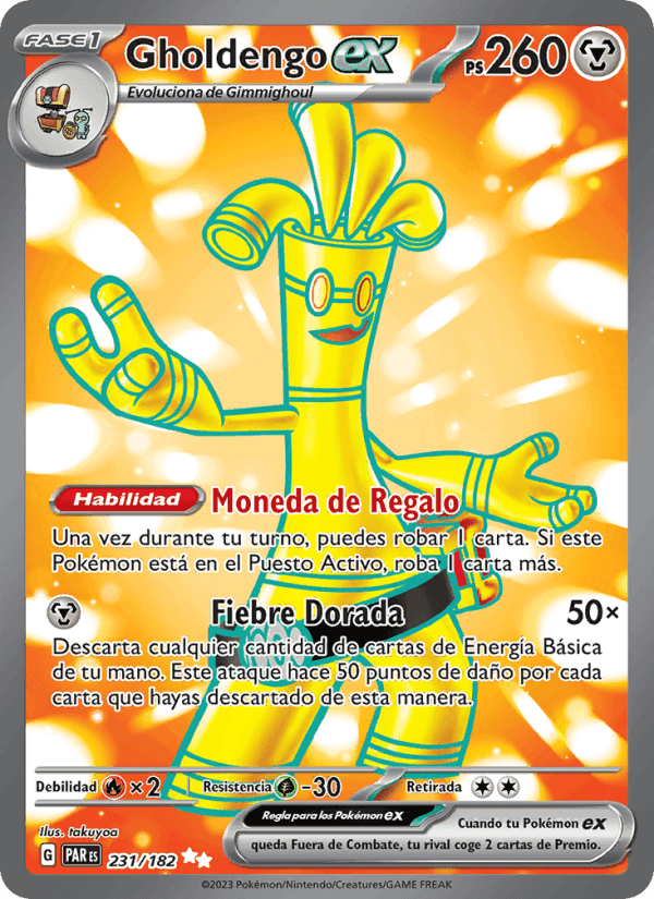 Gholdengo ex, card 231 from Brecha Paradójica