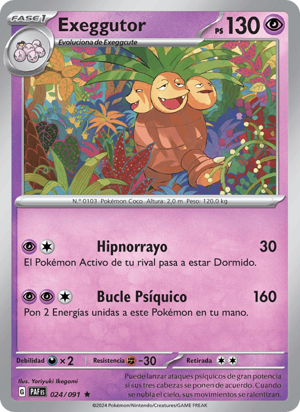 Exeggutor, carta 024 de Destinos de Paldea
