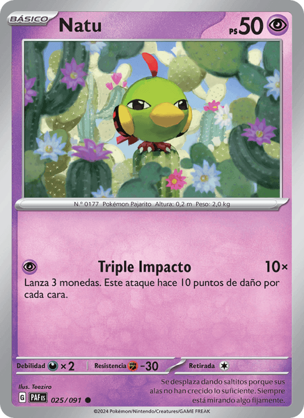 Destinos de Paldea の 025 番、Natu