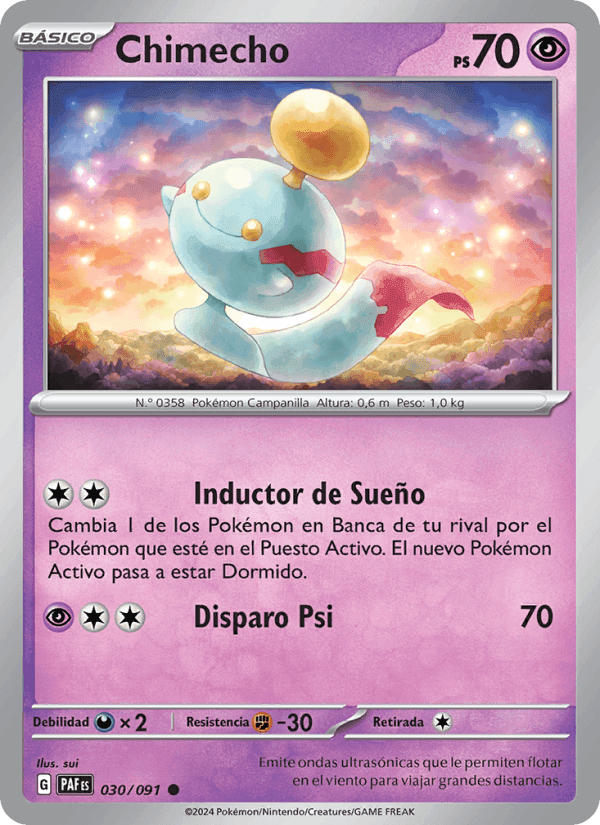 Chimecho, carta 030 de Destinos de Paldea