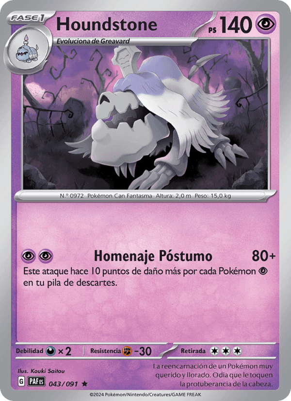 Houndstone, carte 043 de Destinos de Paldea