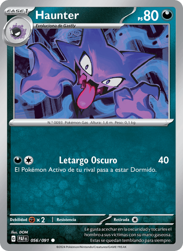 Haunter, carta 056 de Destinos de Paldea