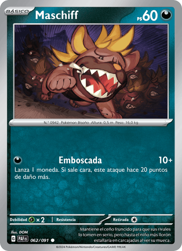 Maschiff, card 062 from Destinos de Paldea