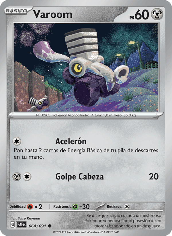 Varoom, carta 064 de Destinos de Paldea