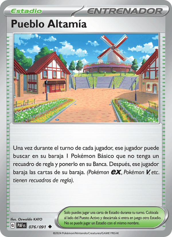 Pueblo Altamía, carta 076 de Destinos de Paldea