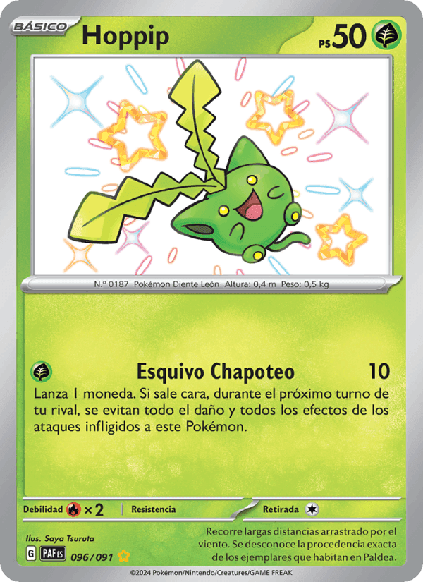 Hoppip, carta 096 de Destinos de Paldea
