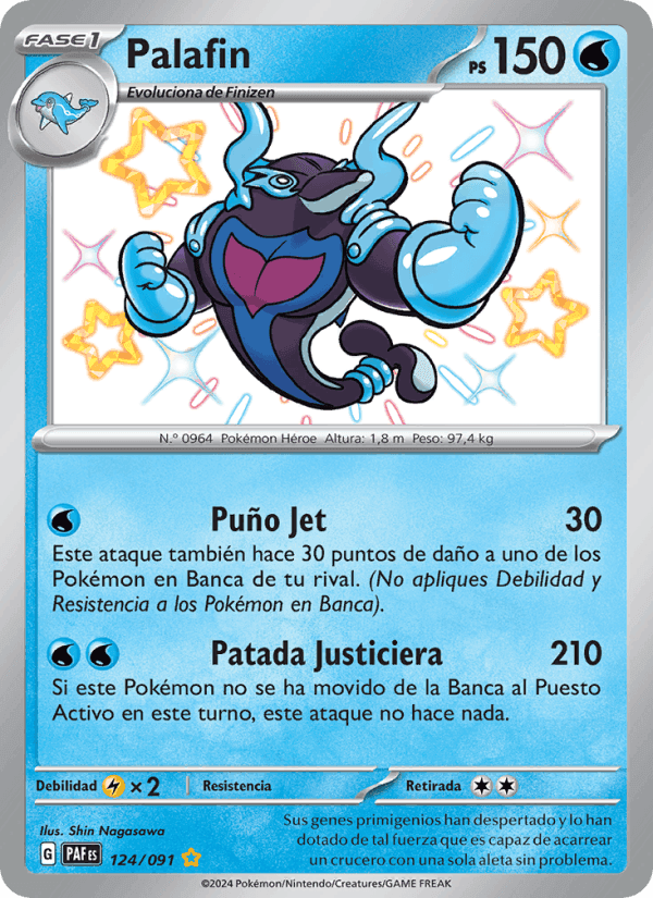 Palafin, carta 124 de Destinos de Paldea
