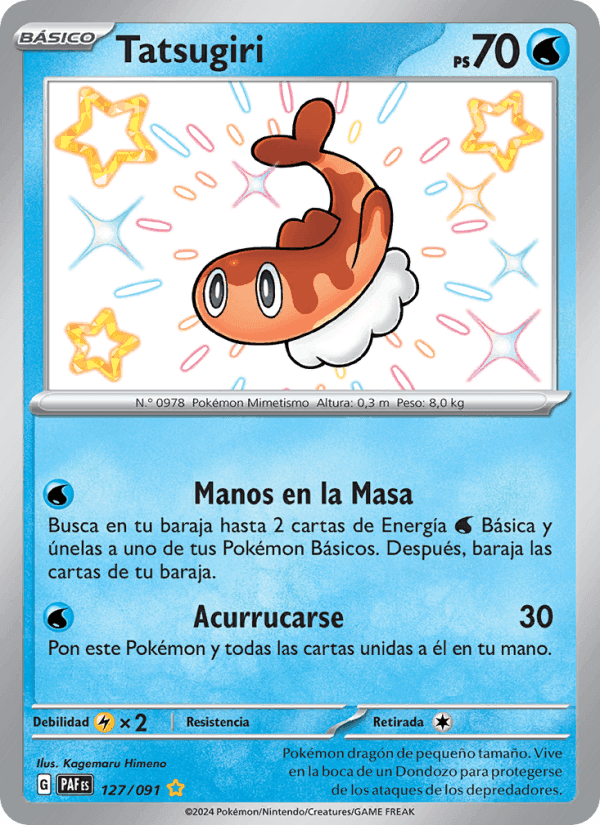 Tatsugiri, card 127 from Destinos de Paldea