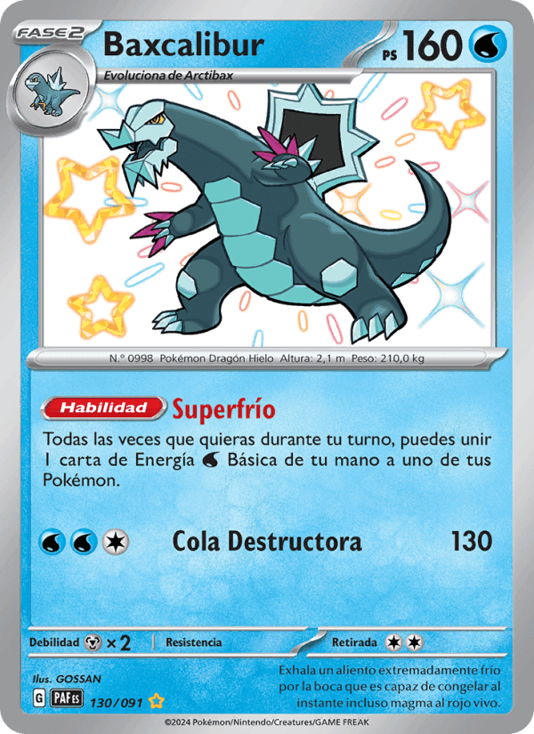 Baxcalibur, card 130 from Destinos de Paldea