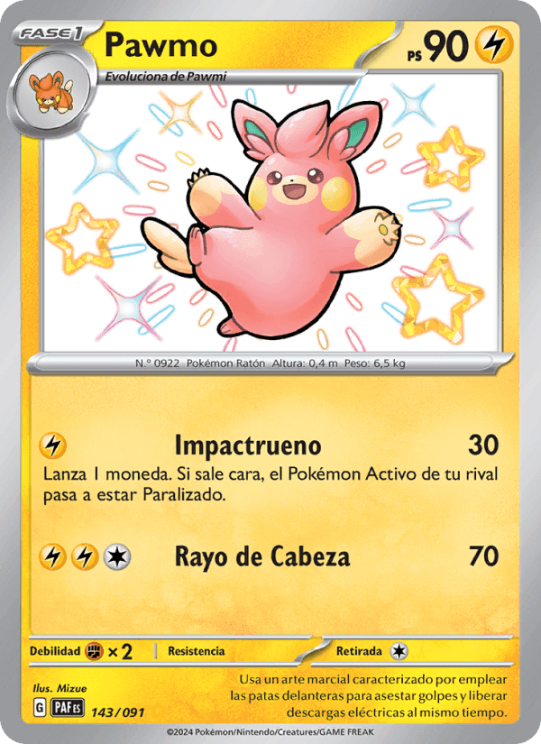 Pawmo, carte 143 de Destinos de Paldea