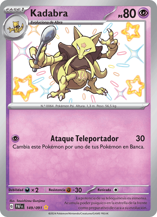 Kadabra, carta 149 de Destinos de Paldea