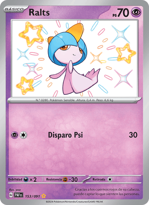 Ralts, carte 153 de Destinos de Paldea
