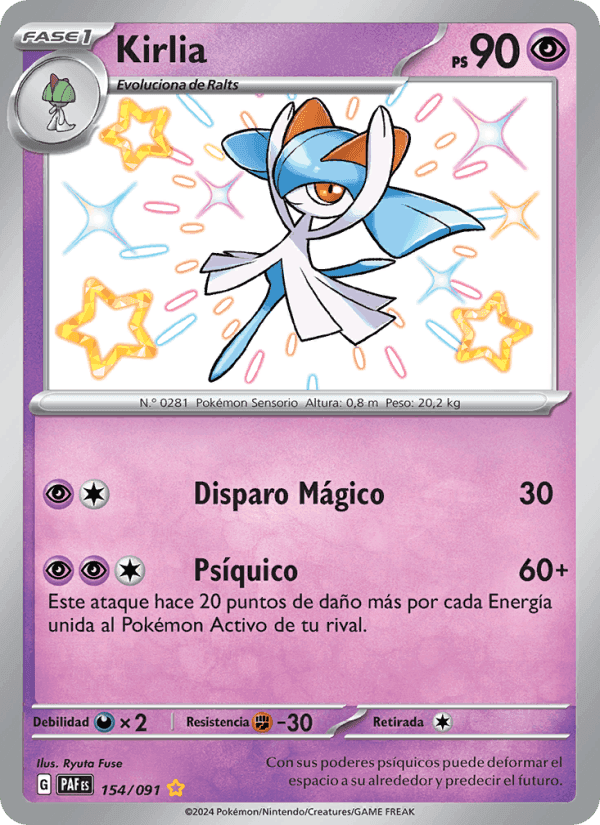 Kirlia, carte 154 de Destinos de Paldea