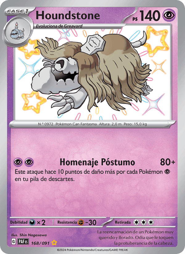 Houndstone, carta 168 de Destinos de Paldea