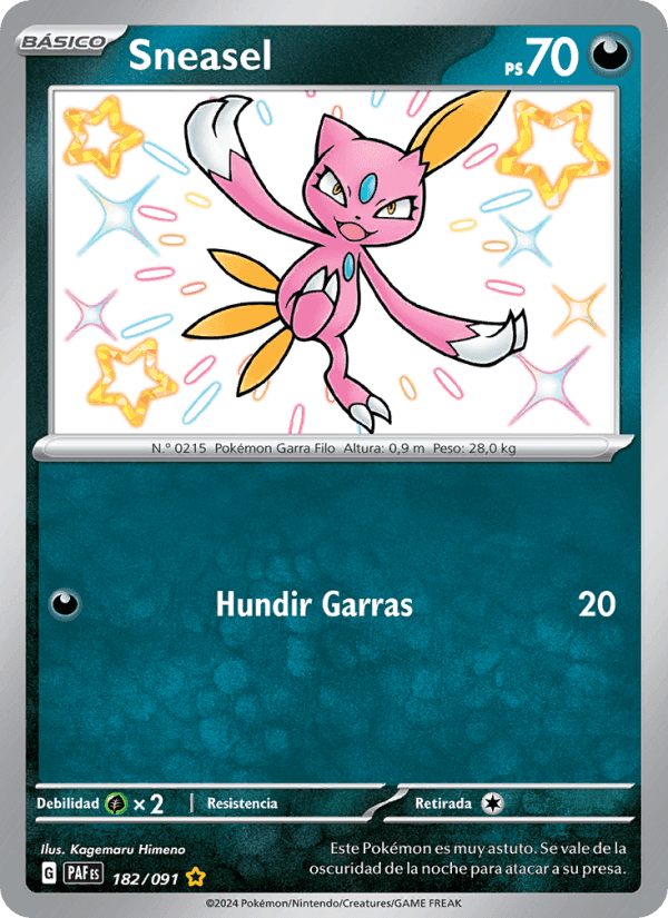 Sneasel, carta 182 di Destinos de Paldea