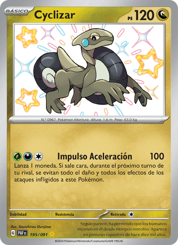 Cyclizar, card 195 from Destinos de Paldea