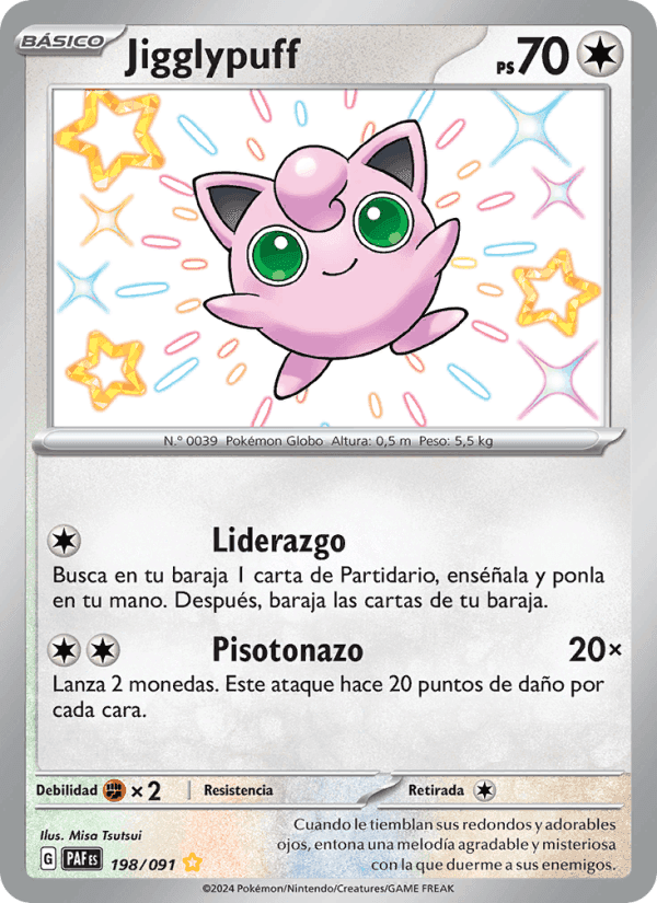 Jigglypuff, carta 198 di Destinos de Paldea