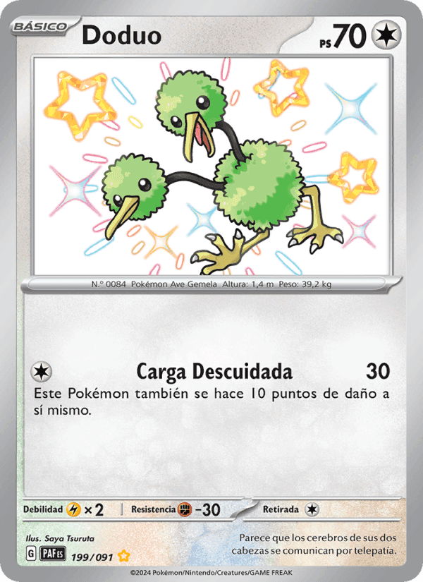 Doduo, carta 199 de Destinos de Paldea