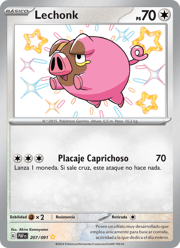 Lechonk, carte 207 de Destinos de Paldea