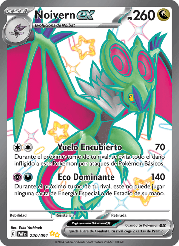 Noivern ex, carta 220 de Destinos de Paldea