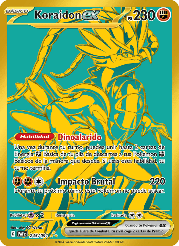 Koraidon ex, carta 245 de Destinos de Paldea