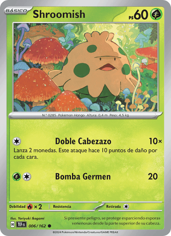 Shroomish, carta 006 di Fuerzas Temporales
