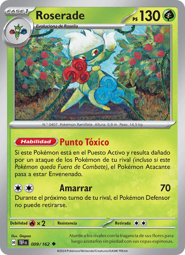 Roserade, carta 009 de Fuerzas Temporales