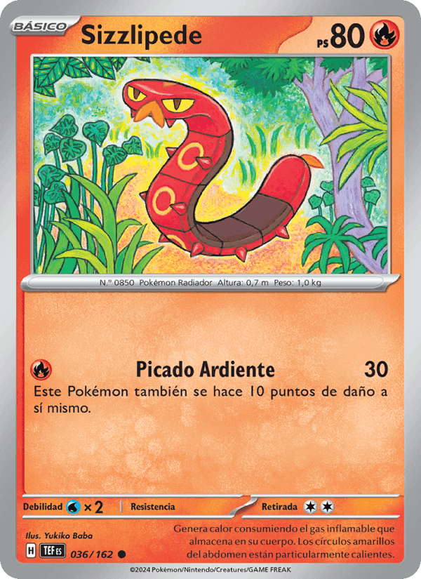 Sizzlipede, carte 036 de Fuerzas Temporales