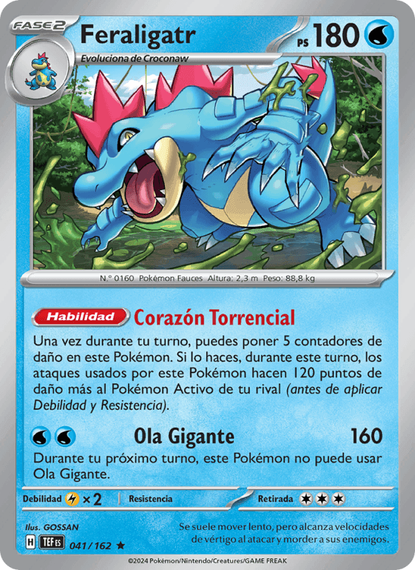 Feraligatr, card 041 from Fuerzas Temporales