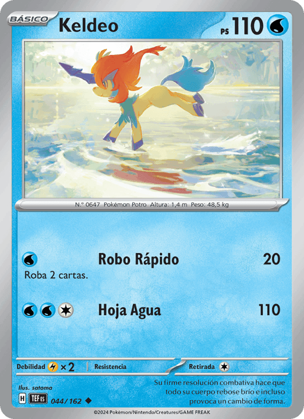 Keldeo, card 044 from Fuerzas Temporales