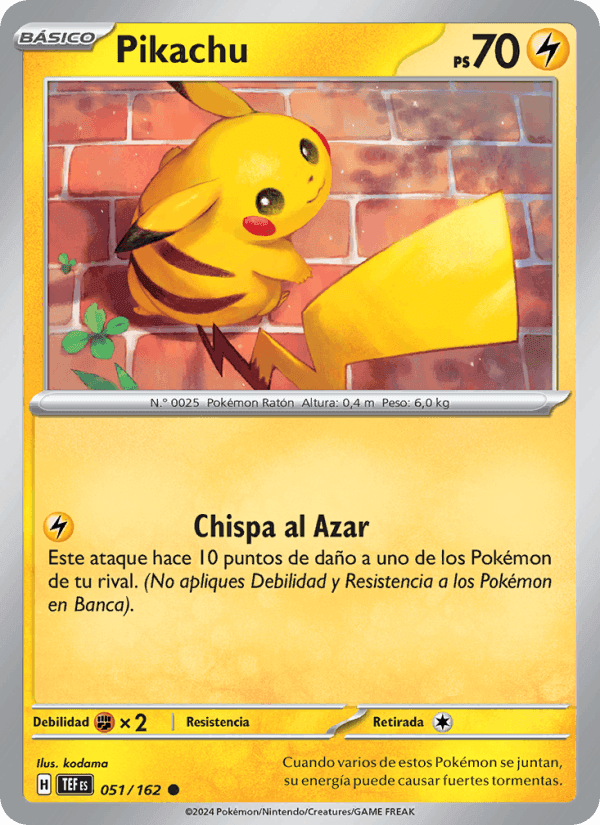 Pikachu, carta 051 de Fuerzas Temporales