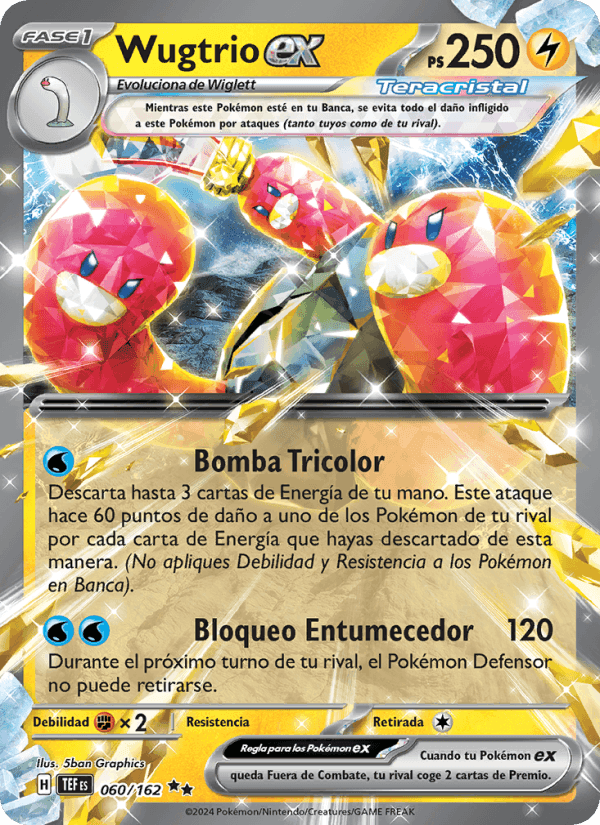 Wugtrio ex, carte 060 de Fuerzas Temporales