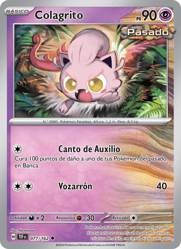 Colagrito, carta 077 de Fuerzas Temporales