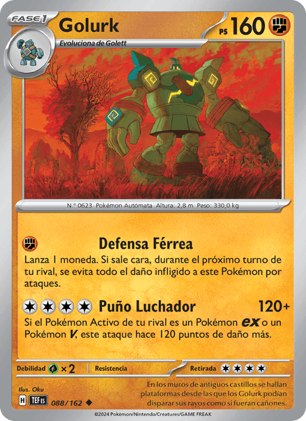Golurk, carta 088 de Fuerzas Temporales