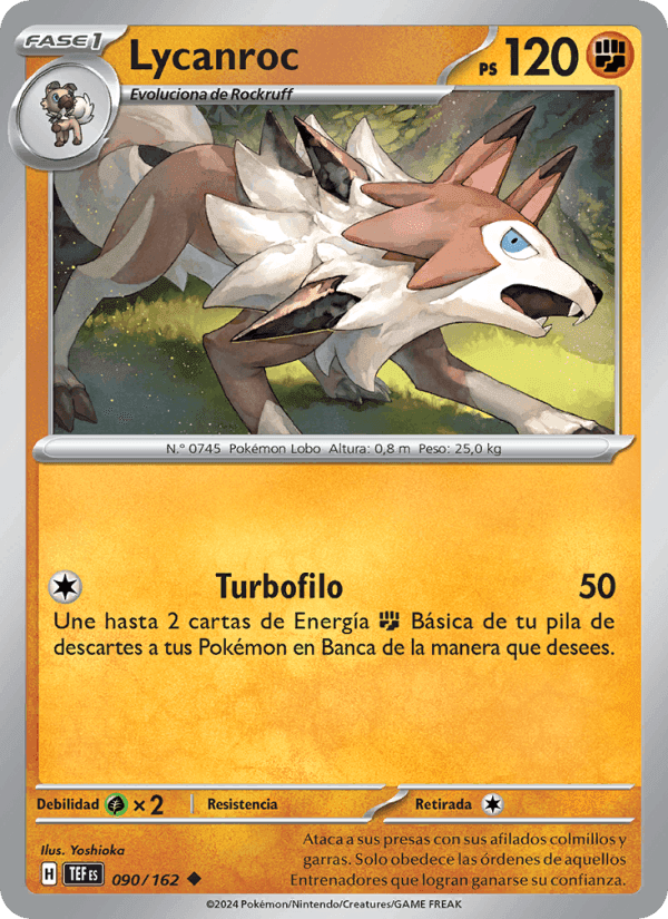 Lycanroc, carta 090 de Fuerzas Temporales