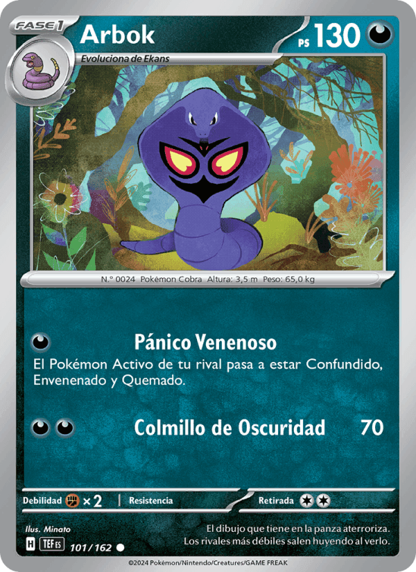 Arbok, carta 101 de Fuerzas Temporales