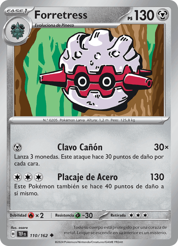 Forretress, carta 110 di Fuerzas Temporales