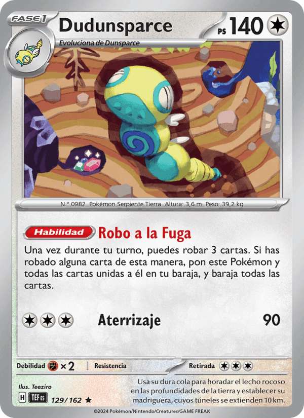 Dudunsparce, carta 129 de Fuerzas Temporales