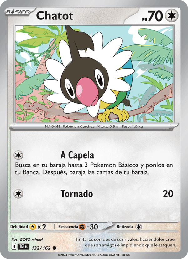 Chatot, carta 132 de Fuerzas Temporales